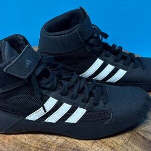 Adidas Black High-Top HVC 2 Wrestling Shoes